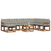 Set de canapele de exterior 9 pcs Gri natural și deschis - WALTI WALTI