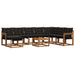 Set de canapele de exterior cu pernă 9 pcs Natural și Negru - WALTI WALTI