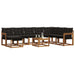 Set de canapele de exterior cu pernă 9 pcs Natural și Negru - WALTI WALTI