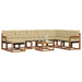 Set de canapele de exterior cu pernă 9 pcs Natural și Bej - WALTI WALTI