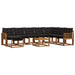 Set de canapele de exterior cu pernă 9 pcs Natural și Negru - WALTI WALTI