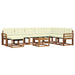 Set de canapele de exterior cu pernă 9 pcs Natural și Crem - WALTI WALTI