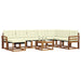 Set de canapele de exterior cu pernă 9 pcs Natural și Crem - WALTI WALTI