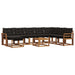 Set de canapele de exterior cu pernă 9 pcs Natural și Negru - WALTI WALTI
