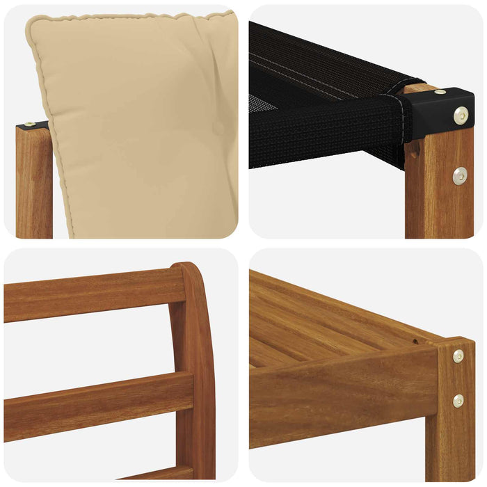 Set de canapele de exterior cu pernă 9 pcs Natural și Bej - WALTI WALTI