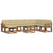 Set de canapele de exterior cu pernă 9 pcs Natural și Bej - WALTI WALTI