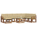 Set de canapele de exterior cu pernă 9 pcs Natural și Bej - WALTI WALTI