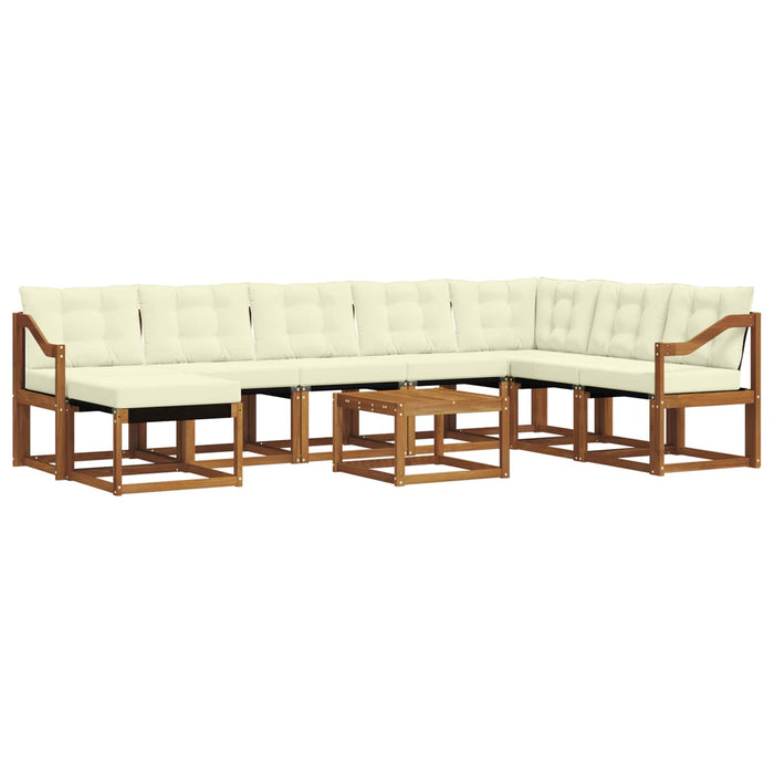 Set de canapele de exterior cu pernă 9 pcs Natural și Crem - WALTI WALTI