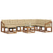 Set de canapele de exterior cu pernă 9 pcs Natural și Bej - WALTI WALTI