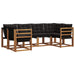 Set de canapele de exterior cu pernă 6 pcs Natural și Negru - WALTI WALTI