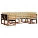 Set de canapele de exterior cu pernă 6 pcs Natural și Bej - WALTI WALTI