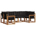 Set de canapele de exterior cu pernă 6 pcs Natural și Negru - WALTI WALTI