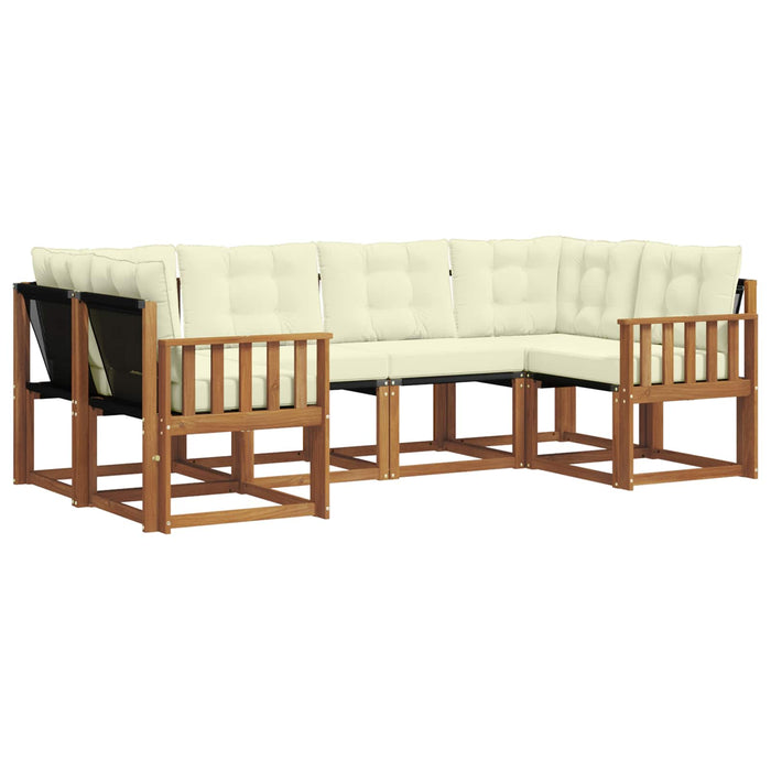 Set de canapele de exterior cu pernă 6 pcs Natural și Crem - WALTI WALTI