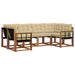 Set de canapele de exterior cu pernă 6 pcs Natural și Bej - WALTI WALTI