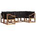 Set de canapele de exterior cu pernă 6 pcs Natural și Negru - WALTI WALTI