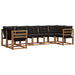 Set de canapele de exterior cu pernă 7 pcs Natural și Negru - WALTI WALTI