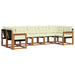 Set de canapele de exterior cu pernă 7 pcs Natural și Crem - WALTI WALTI