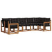 Set de canapele de exterior cu pernă 7 pcs Natural și Negru - WALTI WALTI