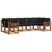 Set de canapele de exterior cu pernă 7 pcs Natural și Negru - WALTI WALTI