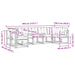 Set de canapele de exterior cu pernă 7 pcs Natural și Crem - WALTI WALTI