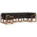 Set de canapele de exterior cu pernă 7 pcs Natural și Negru - WALTI WALTI