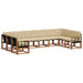 Set de canapele de exterior cu pernă 10 pcs Natural și Bej - WALTI WALTI