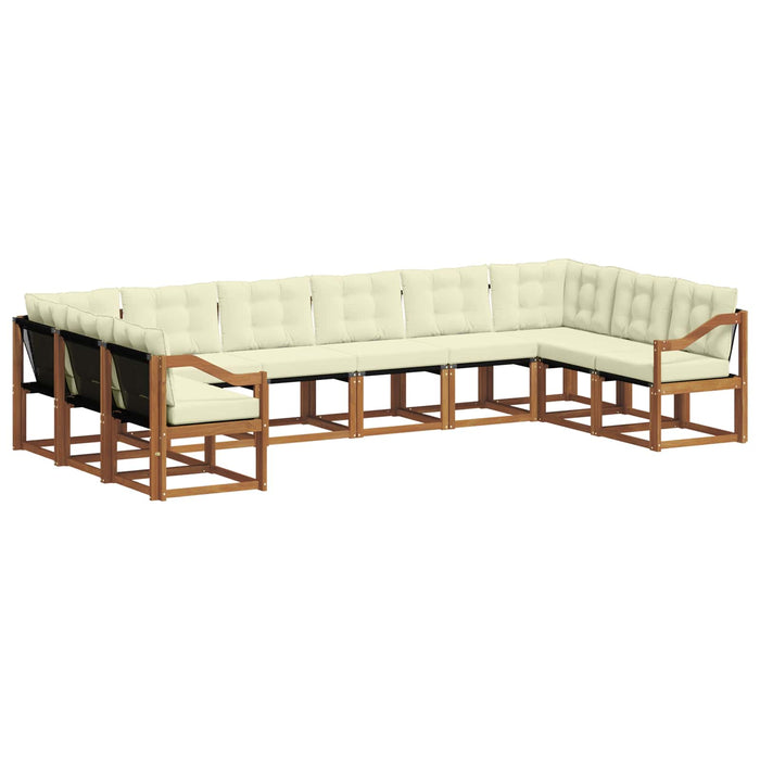 Set de canapele de exterior cu pernă 10 pcs Natural și Crem - WALTI WALTI