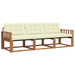 Set de canapele de exterior cu pernă 3 pcs Natural și Crem - WALTI WALTI