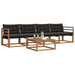 Set de canapele de exterior cu pernă 5 pcs Natural și Negru - WALTI WALTI
