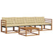 Set de canapele de exterior cu pernă 5 pcs Natural și Bej - WALTI WALTI