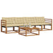 Set de canapele de exterior cu pernă 5 pcs Natural și Bej - WALTI WALTI