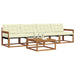Set de canapele de exterior cu pernă 5 pcs Natural și Crem - WALTI WALTI