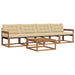 Set de canapele de exterior cu pernă 5 pcs Natural și Bej - WALTI WALTI