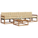 Set de canapele de exterior cu pernă 5 pcs Natural și Bej - WALTI WALTI