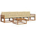 Set de canapele de exterior cu pernă 5 pcs Natural și Bej - WALTI WALTI