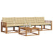 Set de canapele de exterior cu pernă 5 pcs Natural și Bej - WALTI WALTI