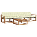 Set de canapele de exterior cu pernă 5 pcs Natural și Crem - WALTI WALTI