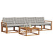Set de canapele de exterior 5 pcs Gri natural și deschis - WALTI WALTI