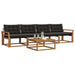 Set de canapele de exterior cu pernă 5 pcs Natural și Negru - WALTI WALTI