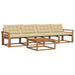 Set de canapele de exterior cu pernă 5 pcs Natural și Bej - WALTI WALTI
