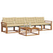 Set de canapele de exterior cu pernă 5 pcs Natural și Bej - WALTI WALTI