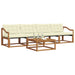Set de canapele de exterior cu pernă 5 pcs Natural și Crem - WALTI WALTI