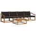Set de canapele de exterior cu pernă 5 pcs Natural și Negru - WALTI WALTI