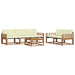 Set de canapele de exterior cu pernă 6 pcs Natural și Crem - WALTI WALTI