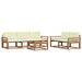 Set de canapele de exterior cu pernă 6 pcs Natural și Crem - WALTI WALTI