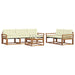 Set de canapele de exterior cu pernă 6 pcs Natural și Crem - WALTI WALTI