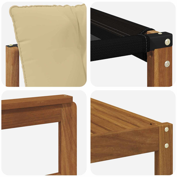 Set de canapele de exterior cu pernă 7 pcs Natural și Bej WALTI