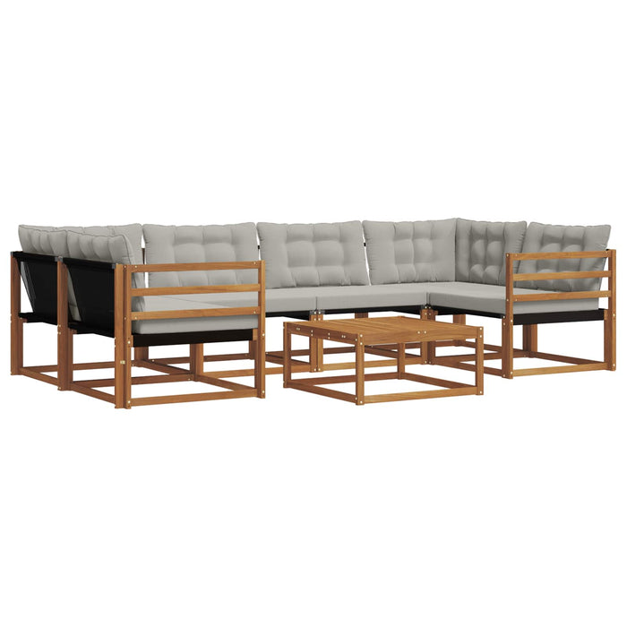 Set de canapele de exterior 7 pcs Gri natural și deschis - WALTI WALTI