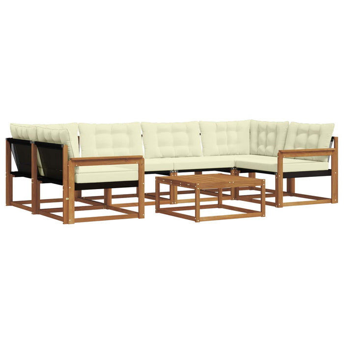Set de canapele de exterior cu pernă 7 pcs Natural și Crem - WALTI WALTI