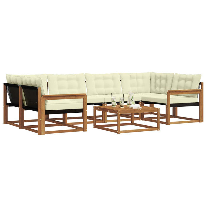 Set de canapele de exterior cu pernă 7 pcs Natural și Crem - WALTI WALTI